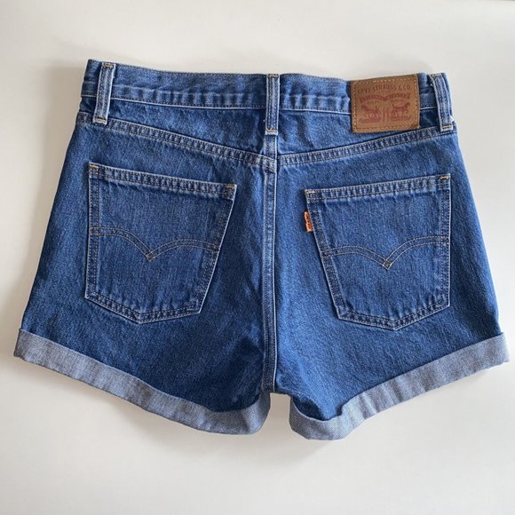 Levi’s Orange Tab High Rise Button Fly Famous Fit Jeans Cuffed Bottom Size 27 - Picture 8 of 10
